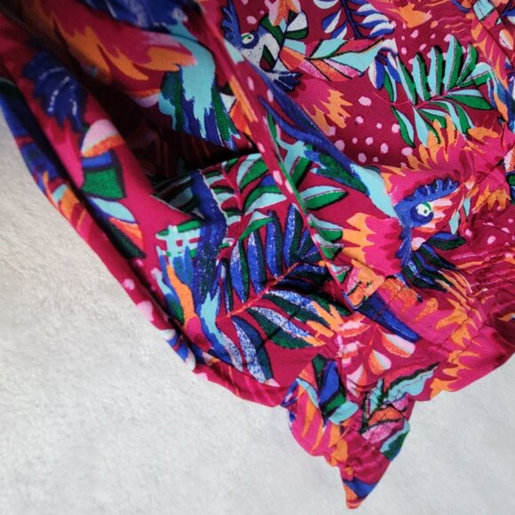 Island Collection Stella Parker Tropical Parrot Summer Pants Medium Pink New $54 - Picture 10 of 10